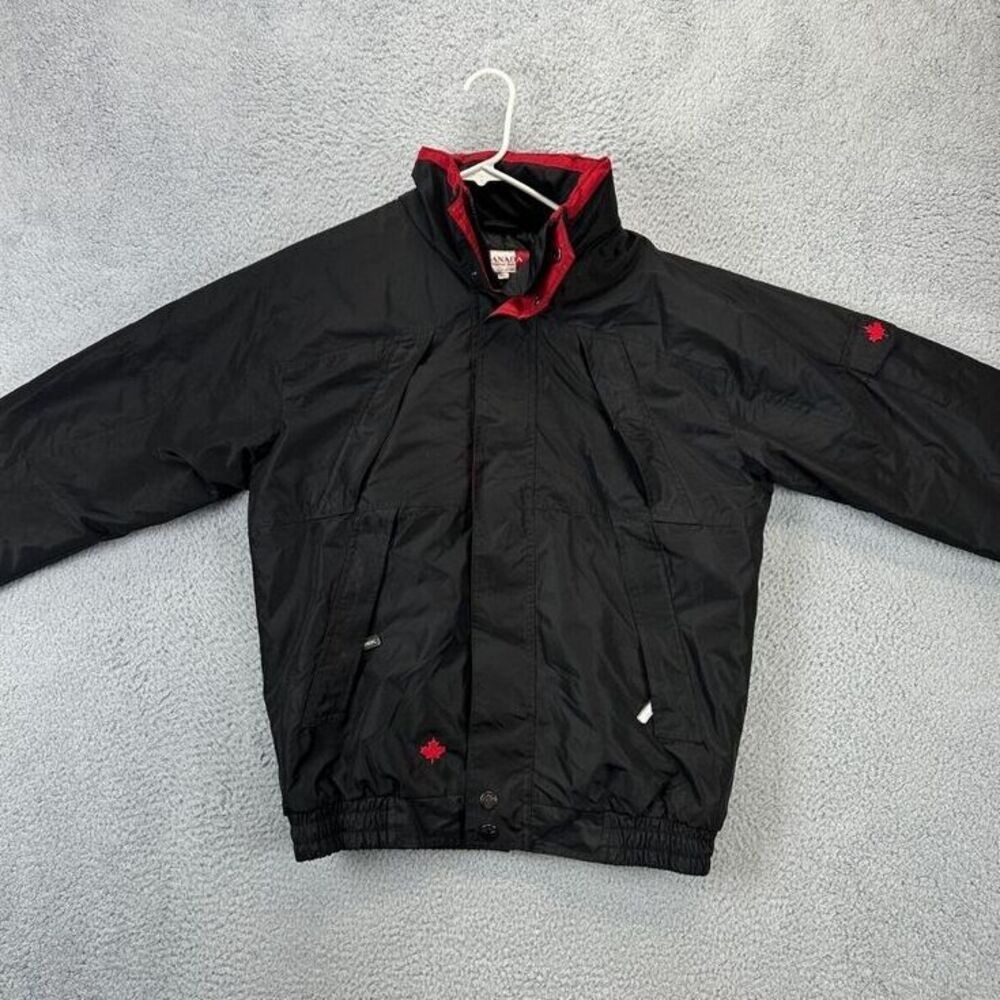 Canada Weather Gear Jacket Women 18-20 Black Removable Hood Full Zip Snow Winter